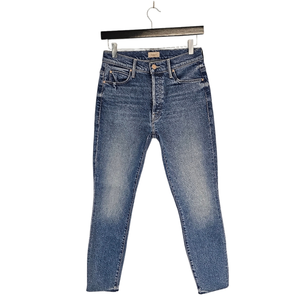 MOTHER‎ The Stunner Ankle Fray High Rise Skinny Ankle Blue Jeans 26 Preowned